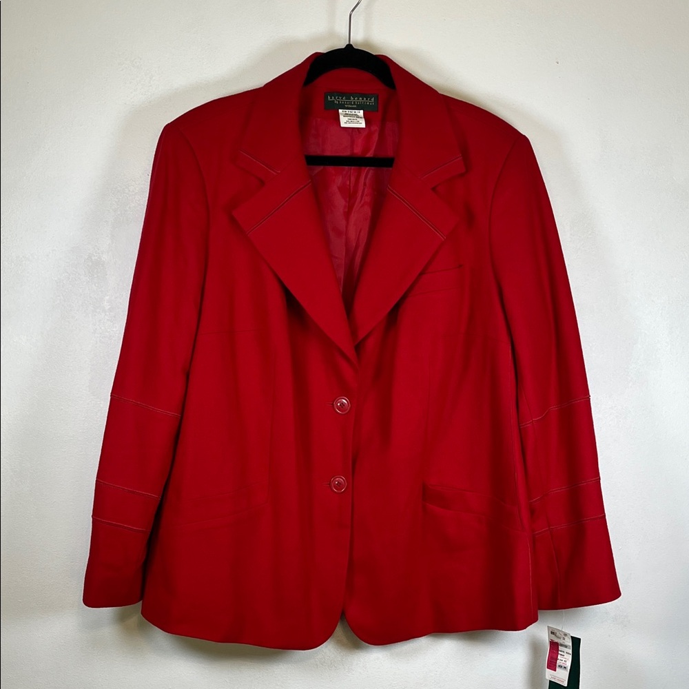 Harve Benard Bold Red Women's Blazer Sz 22W